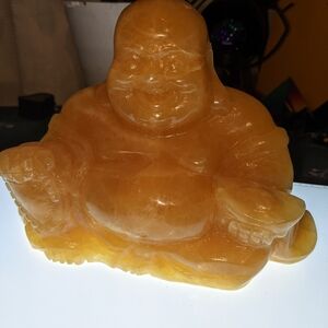 Huge  honey calcite Buddha